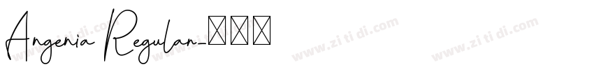 Angenia Regular字体转换